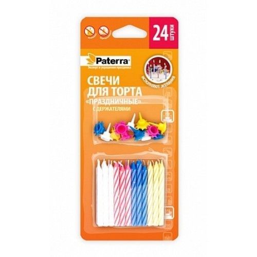 свечи д/торта /24шт. PATERRA