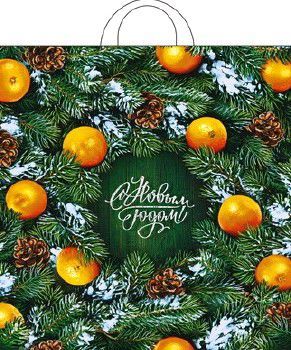 пакет петл. шурш. 38х42 Новогодний базар НГ от производителя в Казани