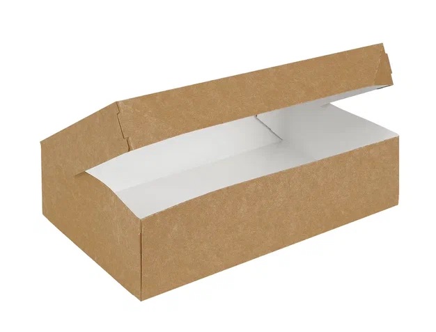 Коробка для десертов DoECO CAKE 1900, 230×140×60 мм, крафт/белая, 25 шт. от производителя в Кирове