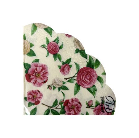 салфетки круглые 3-сл d-32 Rondo Нежные розы /12