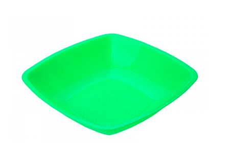 тарелка квадратная ПП глубокая 180х180 салатовая/6