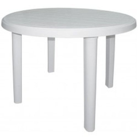 стол пластиковый  белый 88х72 круглый