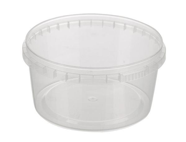 банка 0,5л прозр. прозрачная крышка d=130 Пл/600