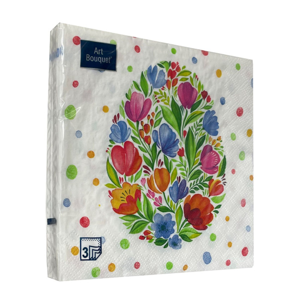 салфетки 3-сл 33х33 БУКЕТ Пасхальное яйцо /20