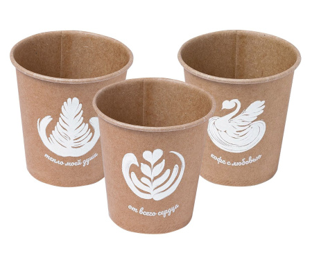 стакан бум. 250 мл Craft Line Latte Art*