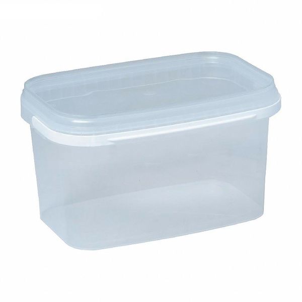 банка 3,3л прозр. ПРЯМОУГОЛЬНАЯ с прозрачной крышкой *