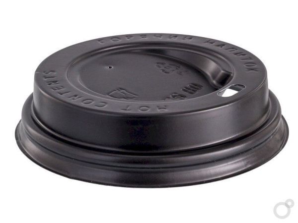 крышка д/стакана 250мл d=80мм черная без питейника *