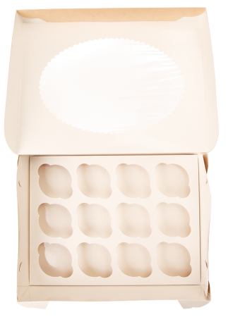 коробка бум. д/маффинов MUF 12 OSQ/330х250х100/25 шт