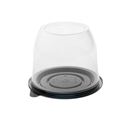 контейнер D-132 h100 черное дно+прозр.крышка ПЭТ