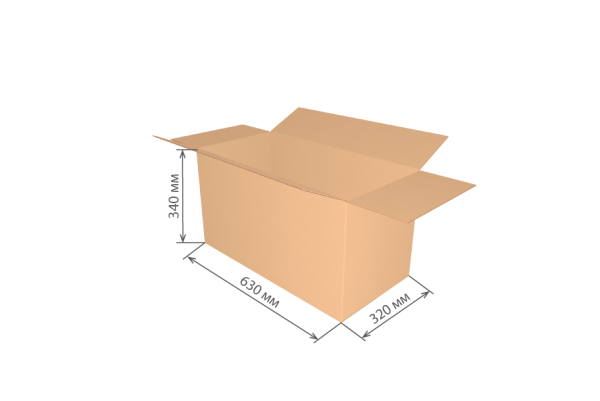 гофроящик 630х320х340 Т23С/20-25 шт