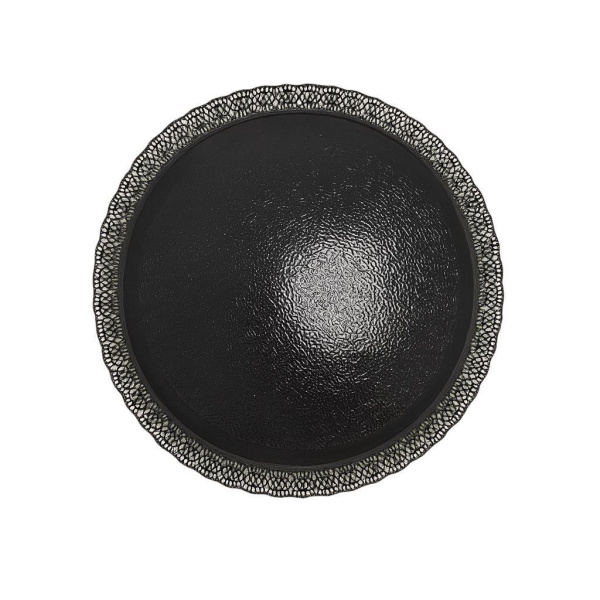 поднос бум. леонардо круглый d=38 черный*
