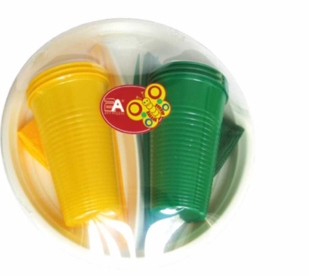 набор Дуэт желто/зеленый с пакетом д/мусора ДК