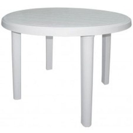 стол пластиковый  белый 88х72 круглый