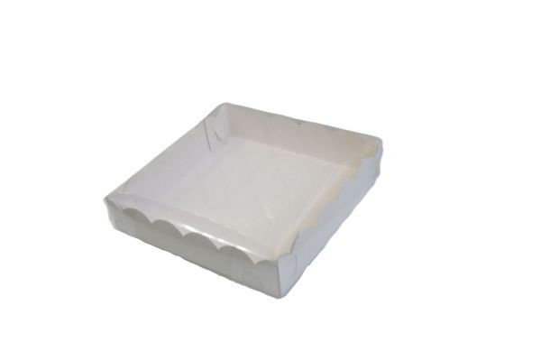 коробка бум. универсальная дно+крышка прозр. 200х200х45 *