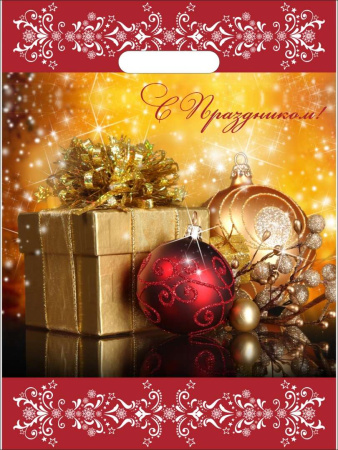 пакеты выр. 31х40 С праздником НГ 60мкм 2А ШК