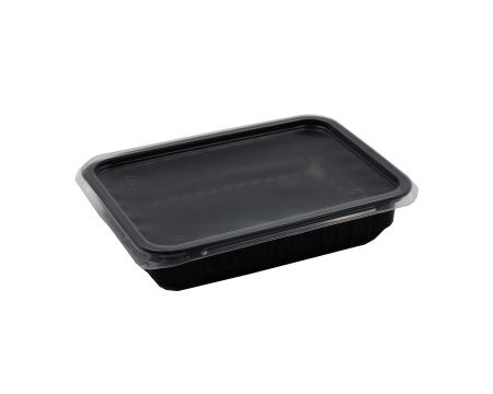 контейнер  500мл прямоугольный 179х132 КР-179 ЧЕРНЫЙ