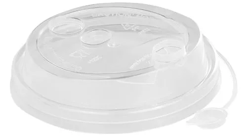 крышка д/стакана 250мл d=80мм прозрачная глянцевая с питейником ПП *