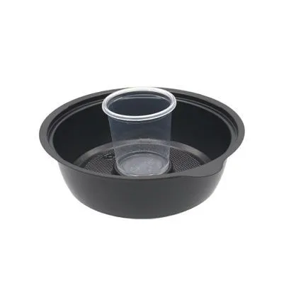 Контейнер КД-110 дно с соусником 450 мл (Крышка КД-110 d=160)/400*